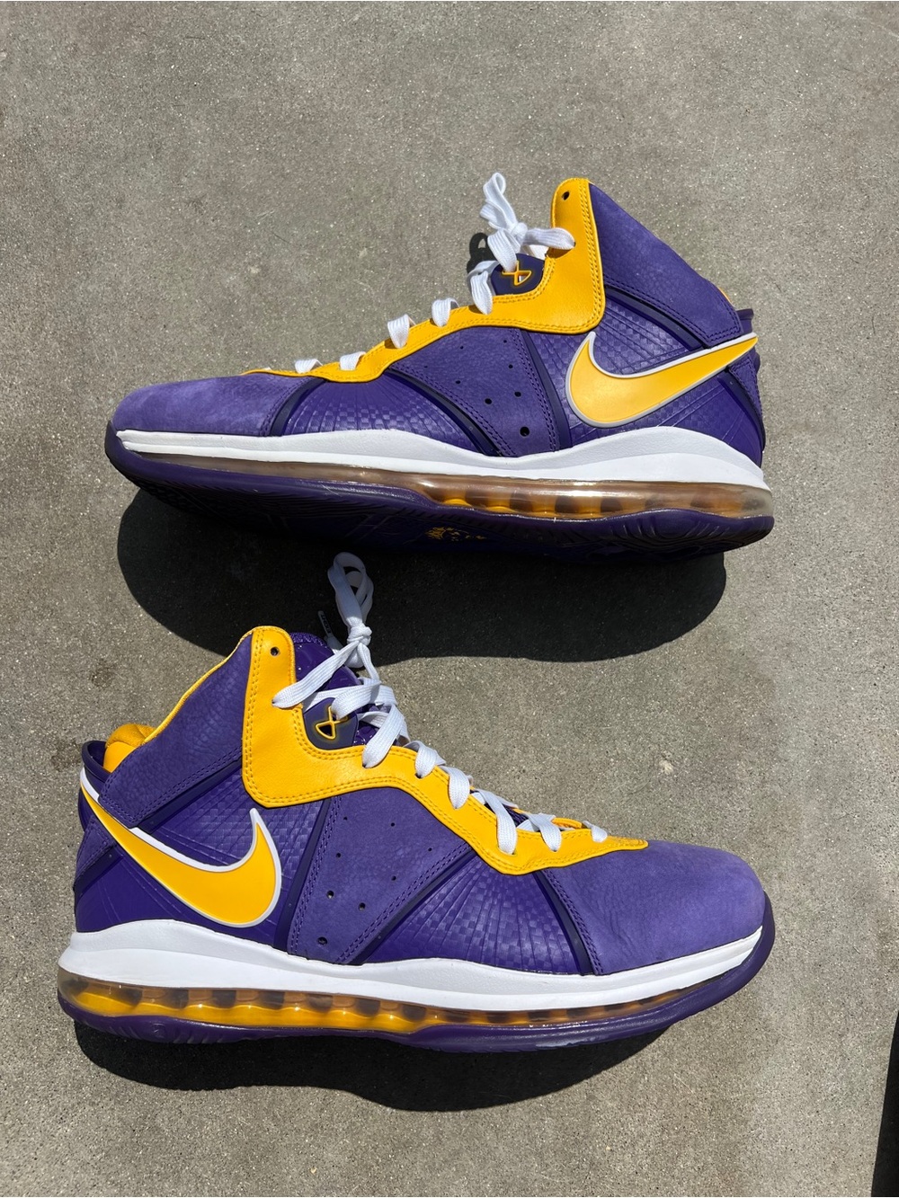 Nike LeBron 8 lakers size 14